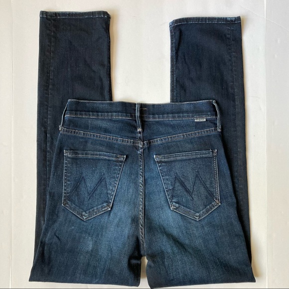 Mother The Dazzler Ankle High Rise Jeans Night Owl Wash 27 - Picture 3 of 9